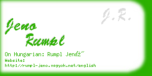 jeno rumpl business card